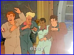 THE REAL GHOSTBUSTERS animation production cel feat. COMPLETE GHOSTBUSTERS TEAM