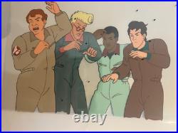 THE REAL GHOSTBUSTERS animation production cel feat. COMPLETE GHOSTBUSTERS TEAM