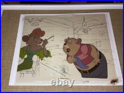 The Great Mouse Detective Animation Cel And Background WALT DISNEY art Movie MT