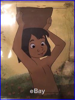 The Jungle Book Art Corner Disney Original Production Cel Of Mowgli 1967