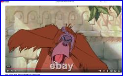 The Jungle Book Disney Animation Cel King Louie Expressive & Ready to Hang