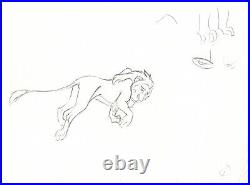 The Lion King Movie Scar Walt Disney 1994 Production Animation Cel Drawing ff