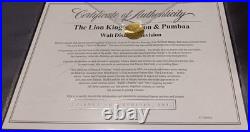 The Lion King Original Production Drawing Cel Disney COA TV Show 1 of a Kind