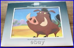 The Lion King's Timon And Pumbaa Disney Television Production Animation Cel Rare