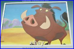 The Lion King's Timon And Pumbaa Disney Television Production Animation Cel Rare