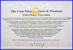 The Lion King's Timon And Pumbaa Disney Television Production Animation Cel Rare