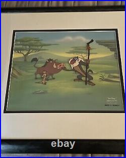 The Lion King's Timon and Pumbaa Tv Series Original Production Animation Cel