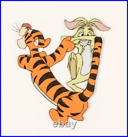 The Many Adventures of Winnie the Pooh Tigger and Rabbit Production Cel (1977)