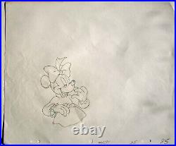Totally Minnie Disney Production cel and drawing With Background