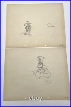 Trader Mickey Set Of 2 Production Drawing Walt Disney 1932Cel Original Drawings