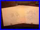 Vintage 1930s animation drawings wolf pigs attributed Disney-era