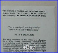 Vintage 1970's Pete's Dragon Disney Production Animation Cel