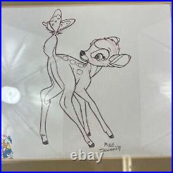 Vintage 1999 Disney MGM Studios Animation Gallery Bambi Butterfly Panel Drawing