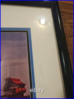 Vintage 90s Disney Dewey Duck Production Cel Framed Signed By Carl Barks 20x19
