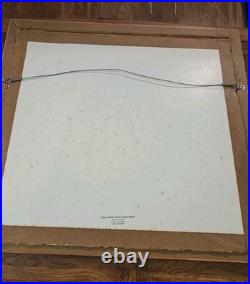 Vintage 90s Disney Dewey Duck Production Cel Framed Signed By Carl Barks 20x19