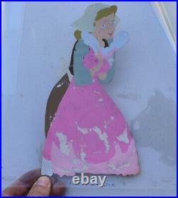 Vintage Disney Cinderella Pink Dress Hand Painted Production Animation Cel Rare