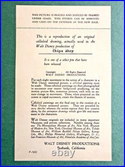 Vintage Disney Donald Duck Chips Ahoy Cel Reproduction 8x10 P-502
