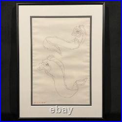 Vintage Disney Original Production Anime Drawing From The Little Mermaid