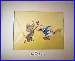 Vintage Disney Original Production Cel Celluloid Donald Duck & Mouse