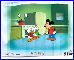 Vintage Mickey Mouse Christmas Safety Cel & Key Master Background Disneyana