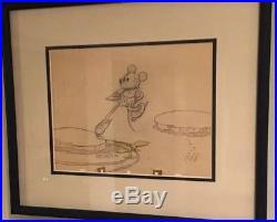 Vintage Mickey Mouse Production Drawing Cel 1935 Disney show'On Ice