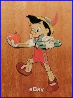 Vintage Old 1940 Walt Disney Courvoisier Production Animation Cel Pinocchio