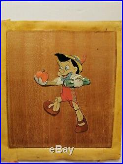 Vintage Old 1940 Walt Disney Courvoisier Production Animation Cel Pinocchio