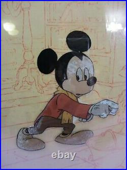 Vintage SIGNED Disney Mickey's Christmas Carol Scrooge Animation Production Cel