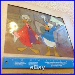 Vintage Walt Disney Original Handpainted Production Cel Cell Donald Duck Ludwig