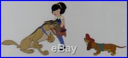 Vtg DON BLUTH Studios All Dogs Go To Heaven Production Animation Cel Lithograph