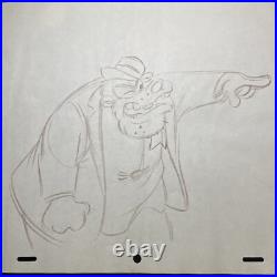 WALT DISNEY Animation Cel 1940's GOOFY PEG LEG PETE Production Art Cartoons I22