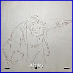 WALT DISNEY Animation Cel 1940's GOOFY PEG LEG PETE Production Art Cartoons I22