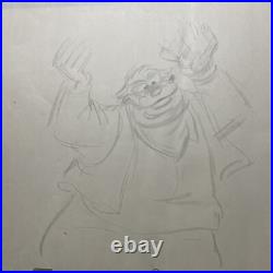 WALT DISNEY Animation Cel 1940's GOOFY PEG LEG PETE Production Art Cartoons I22