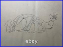 WALT DISNEY Animation Cel 1940's GOOFY PEG LEG PETE Production Art Cartoons I22