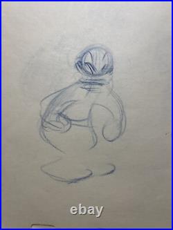 WALT DISNEY Animation Cel 1940's GOOFY PEG LEG PETE Production Art Cartoons I22