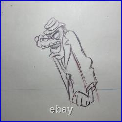 WALT DISNEY Animation Cel 1940's GOOFY PEG LEG PETE Production Art Cartoons MT