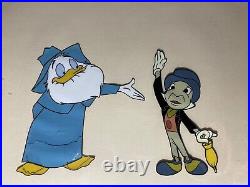 WALT DISNEY Animation Cel Jiminy Cricket Disneyland Art Corn? Er 1950's RARE I20