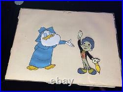 WALT DISNEY Animation Cel Jiminy Cricket Disneyland Art Corn? Er 1950's RARE I20