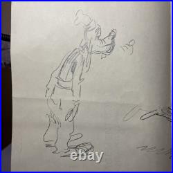 WALT DISNEY Animation Cel draw 1940's GOOFEY LOT Production Art Cartoon MT