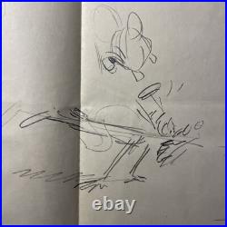 WALT DISNEY Animation Cel draw 1940's GOOFEY LOT Production Art Cartoon MT