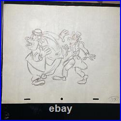 WALT DISNEY Animation Cel draw 1940's GOOFEY PEG LEG Production Art Cartoon I22