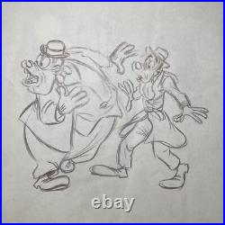 WALT DISNEY Animation Cel draw 1940's GOOFEY PEG LEG Production Art Cartoon I22