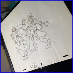 WALT DISNEY Animation Cel draw 1940's GOOFEY PEG LEG Production Art Cartoon I22