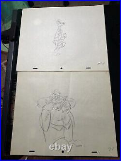 WALT DISNEY Animation Cel draw 1940's GOOFY PEG LEG Production Art Cartoon I22