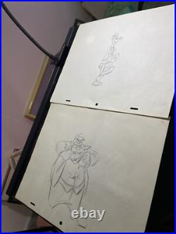 WALT DISNEY Animation Cel draw 1940's GOOFY PEG LEG Production Art Cartoon I22