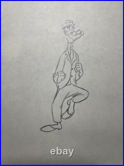 WALT DISNEY Animation Cel draw 1940's GOOFY PEG LEG Production Art Cartoon I22