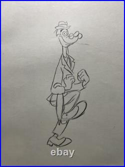 WALT DISNEY Animation Cel draw 1940's GOOFY PEG LEG Production Art Cartoon I22