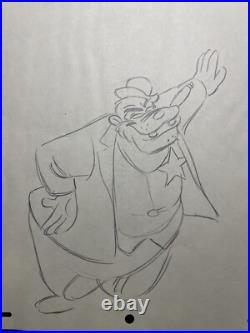 WALT DISNEY Animation Cel draw 1940's GOOFY PEG LEG Production Art Cartoon I22