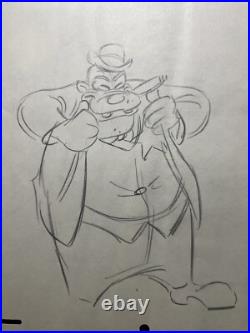 WALT DISNEY Animation Cel draw 1940's GOOFY PEG LEG Production Art Cartoon I22