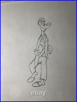 WALT DISNEY Animation Cel draw 1940's GOOFY PEG LEG Production Art Cartoon I22